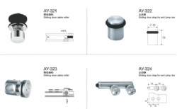 Stainless steel shower room pulley accessories glass sliding door hardware bathroom sliding door glass connector