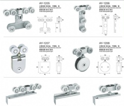 Shower room pulley bathroom glass sliding door hanging sliding door holder roller stainless steel glass sliding door hanging wheel