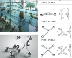 Awning claw curtain wall claw glass claw connector stainless steel claw garage awning claw point type glass curtain wall claw four claw connector