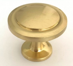 Brush Brass Round Furniture Knob Pull Handle For Bedroom Closet And Kitchen Cabinet And Bathroom Cupboard And Wardrobe Door