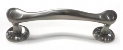 Spain Italy Modern Design Exterior Front Door Handle Brush Satin Chrome Zinc Handle for Villa Solid Wooden Door