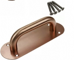 Strong and comfortable warehouse hotel fireproof door handle Pull Rose gold Copper U shape Handle