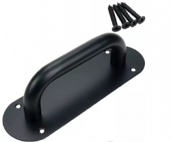 Black Color Solid U Shape Hotel Fireproof Door Pull Handle