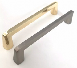 Modern Design Furniture handle and Knob Square Zinc Alloy Handle Pull Shiny Gold Matt Silver