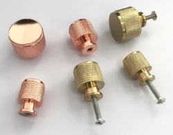 Hot Sale Wardrobe Cupboard Solid Brass Knurled Handle Knobs Kitchen Bedroom Copper Cabinet Door Pull Handles Knob