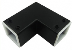 Manufacturer's direct shower room glass connector square pipe 90° connector 304 stainless steel corner pipe sleeve