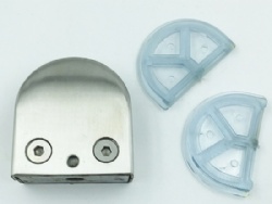 Semicircle fish mouth clip square glass clip hole free fixing clip bracket column accessories stainless steel