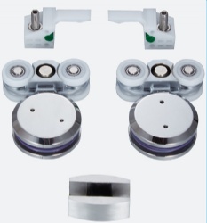 Manufacturers direct sliding door pulley accessories pulley connector 304 stainless steel bathroom glass door hanging wheel