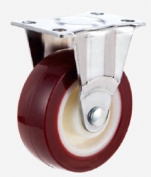 Threaded Stem Plain Bearing PU Wheel
