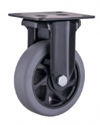 Bracket TPR Wheel Double Ball Bearing Non Marking Medium Heavy Duty Caster Wheels for Carts Grey Coated Steel