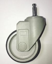 PU Caster Wheel Stem Plastic Yoke High Stregth Polyurethane Solid Swivel Nylon Bracket with PU Caster Wheel