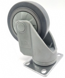 PU Caster Wheel Stem Plastic Yoke High Stregth Polyurethane Solid Swivel Nylon Bracket with PU Caster Wheel
