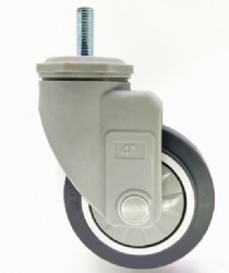 PU Caster Wheel Stem Plastic Yoke High Stregth Polyurethane Solid Swivel Nylon Bracket with PU Caster Wheel