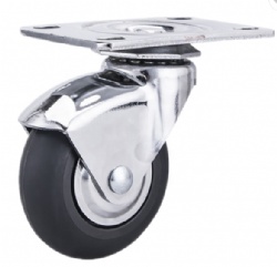 Factory Price China Manufacture Swivel Black Elastic Rubber Castor Wheels