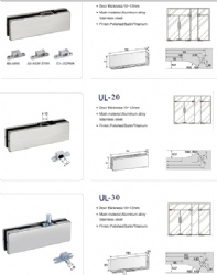 Glass door clamp accessories bathroom sliding door fixed door clamp stainless steel flat clamp glass door lower clamp